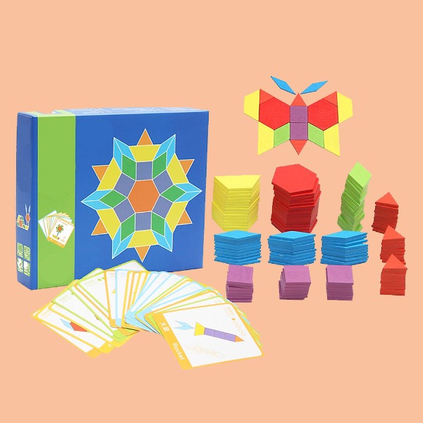 Đồ Chơi Lắp Ghép Sáng Tạo Pattern Blocks 130 Miếng