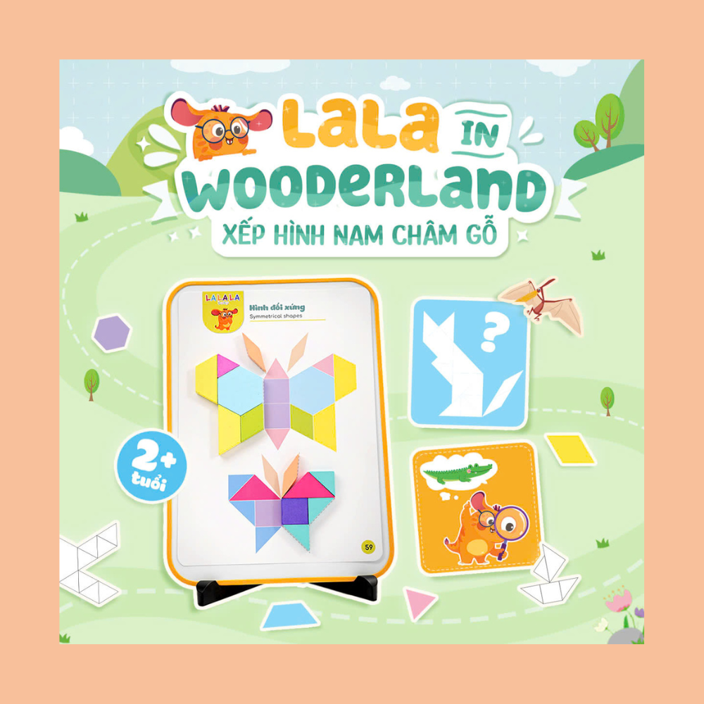 Đồ chơi xếp hình nam châm Lala Wooderland Cao Cấp phát triển tư duy sáng tạo