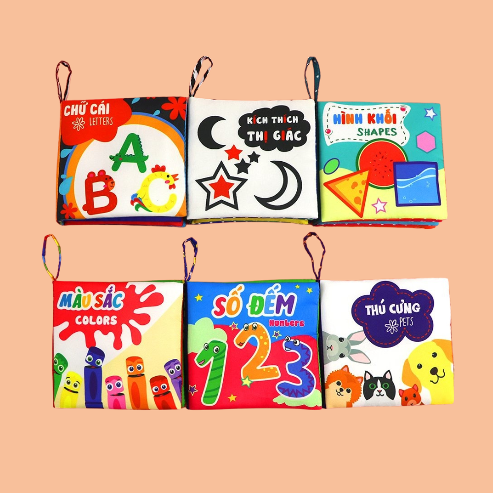 Sách vải song ngữ cho bé sơ sinh