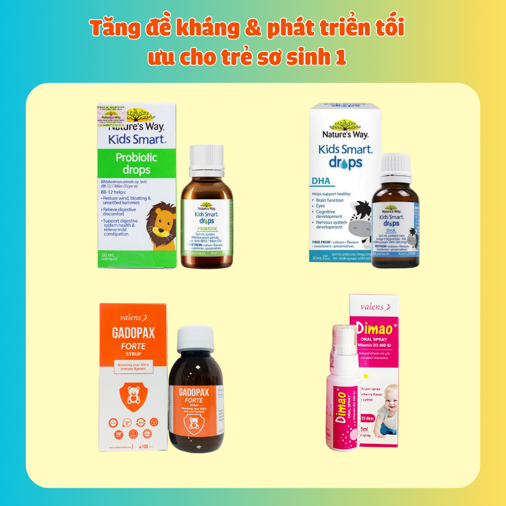 Combo Tăng đề kháng & phát triển tối ưu cho trẻ sơ sinh