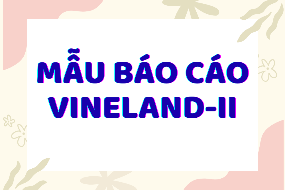 Mẫu báo cáo thang đo Vineland-II