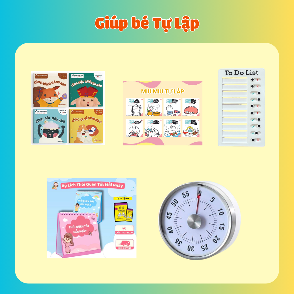 Combo Giúp bé tự lập