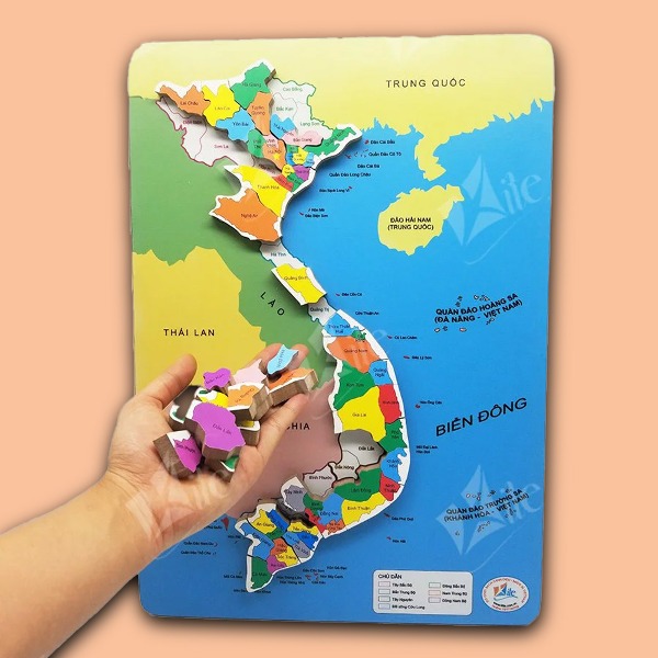 Tranh Ghép Gỗ Bản Đồ Việt Nam (Kèm Học Liệu)