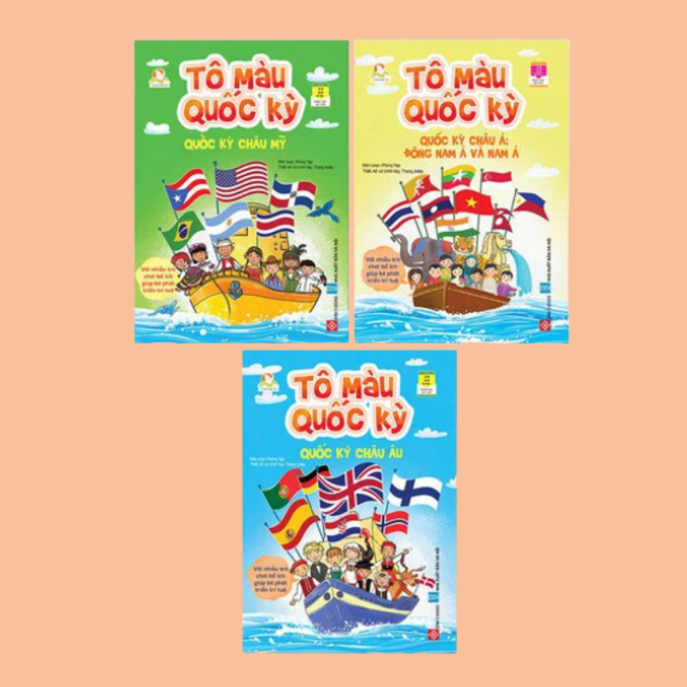 Combo Tô Màu Quốc Kỳ (Bộ 3 Cuốn)
