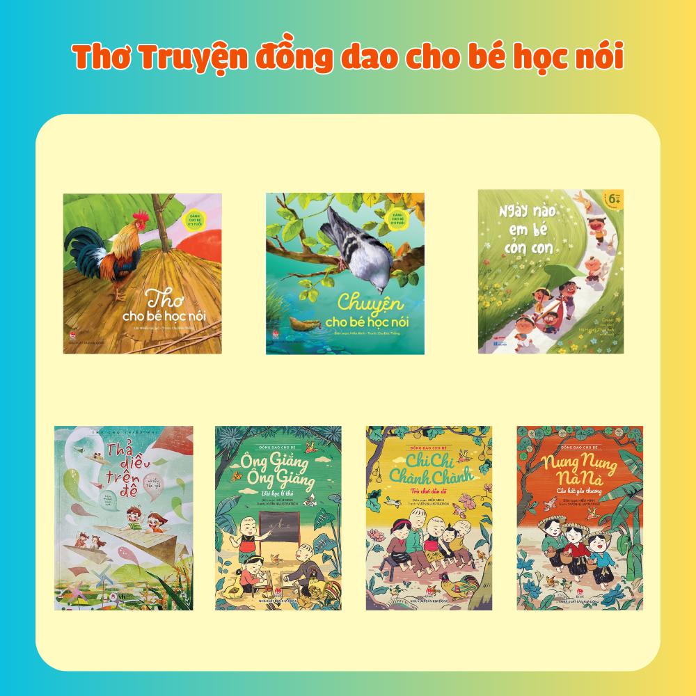 Combo Thơ Truyện Đồng dao cho bé học nói