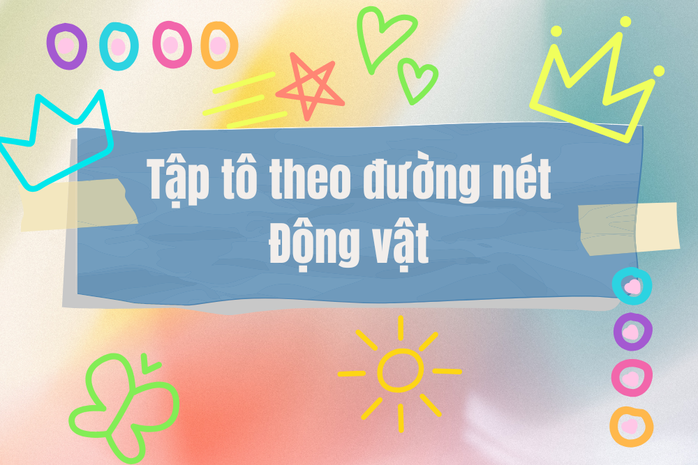 Tập tô theo đường nét - Động vật