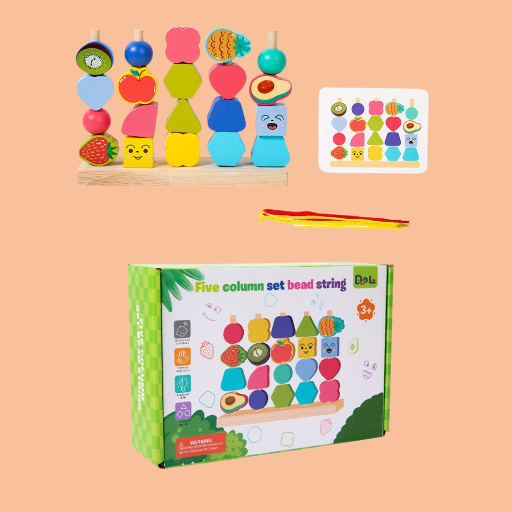 Xâu trái cây 5 cột gỗ