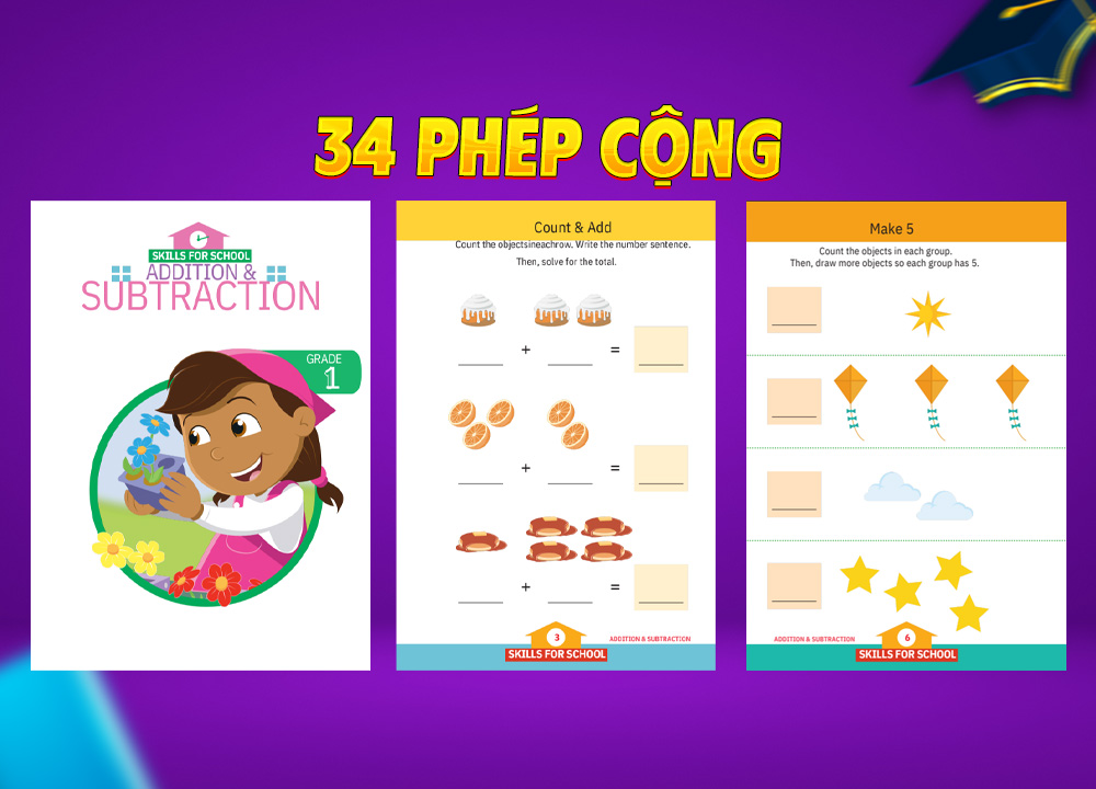 Dạy trẻ 34 phép cộng