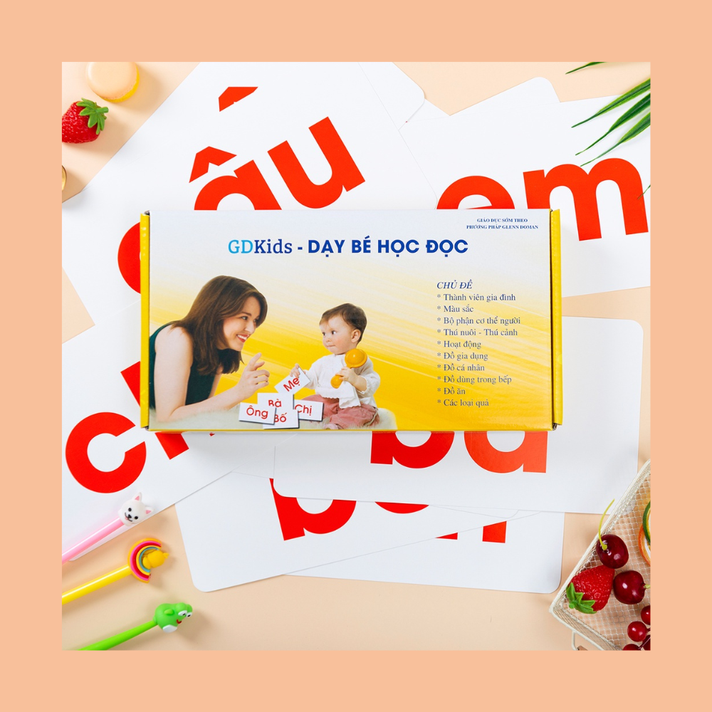 Thẻ Flashcard Glenn Doman GDkids - Bộ 100 Thẻ Tiếng Việt