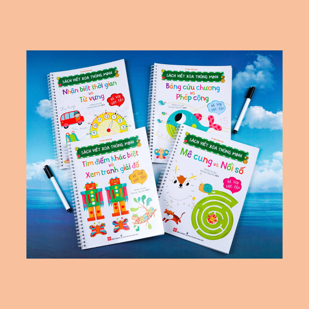 Combo 4 Cuốn Sách Viết Xoá Thông Minh