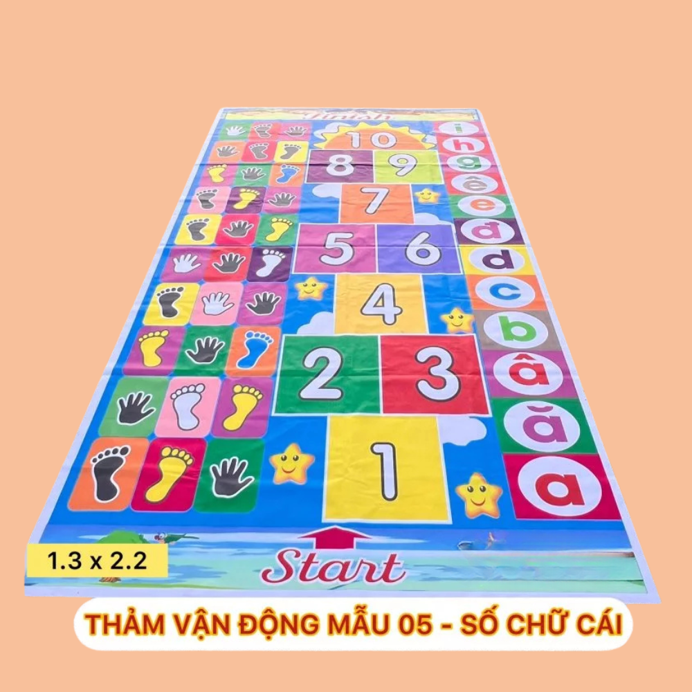Thảm vận động chữ cái, chữ số đa năng giúp bé phát triển toàn diện