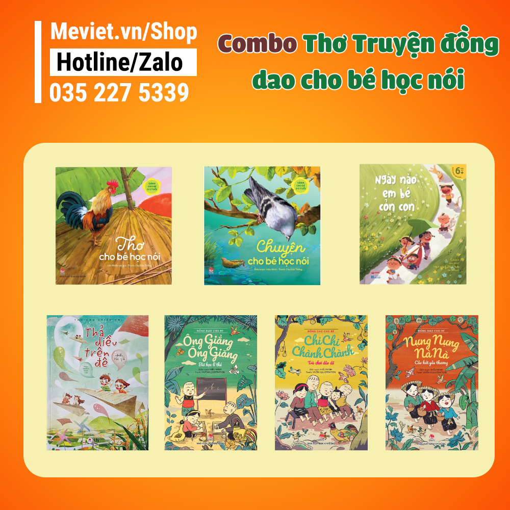 Combo Thơ Truyện Đồng dao cho bé học nói