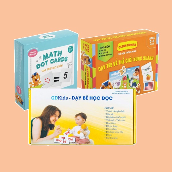 Combo Trọn bộ - 3 Bộ Thẻ Học Glenn Doman