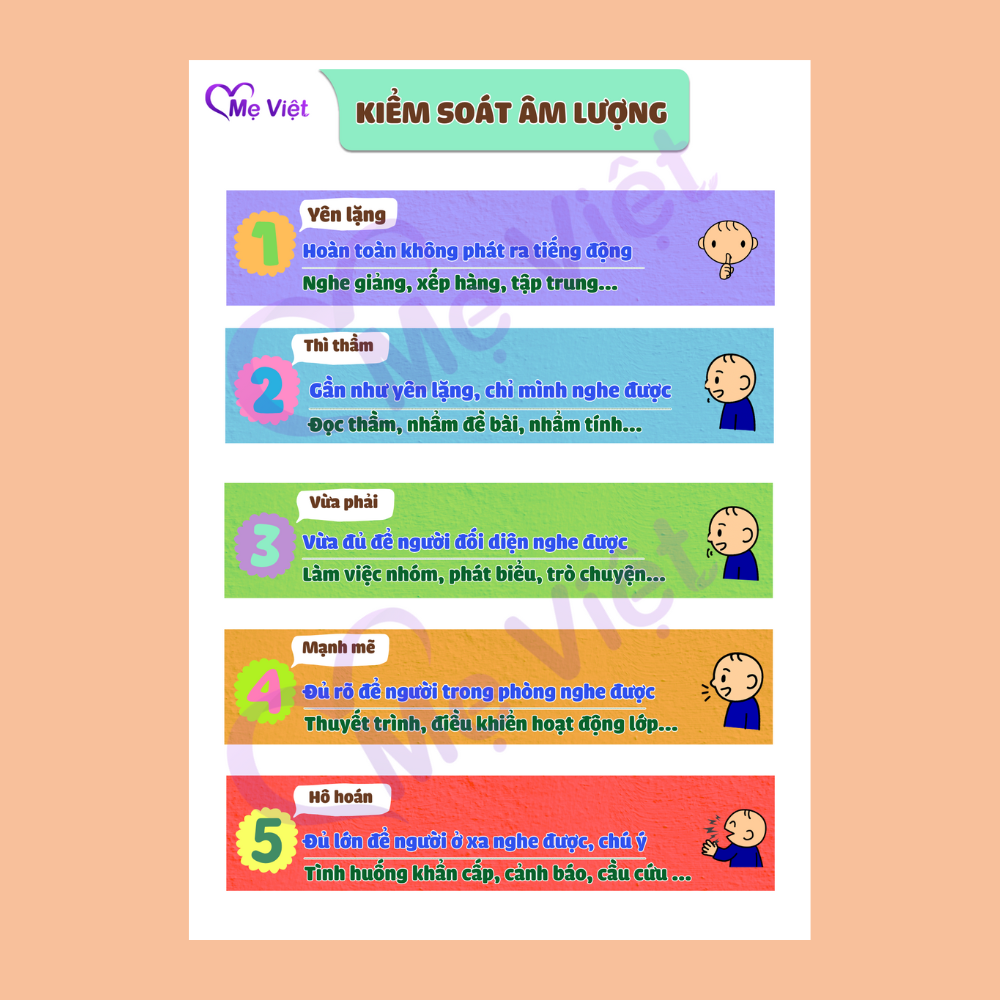 Thang kiểm soát âm lượng cho bé