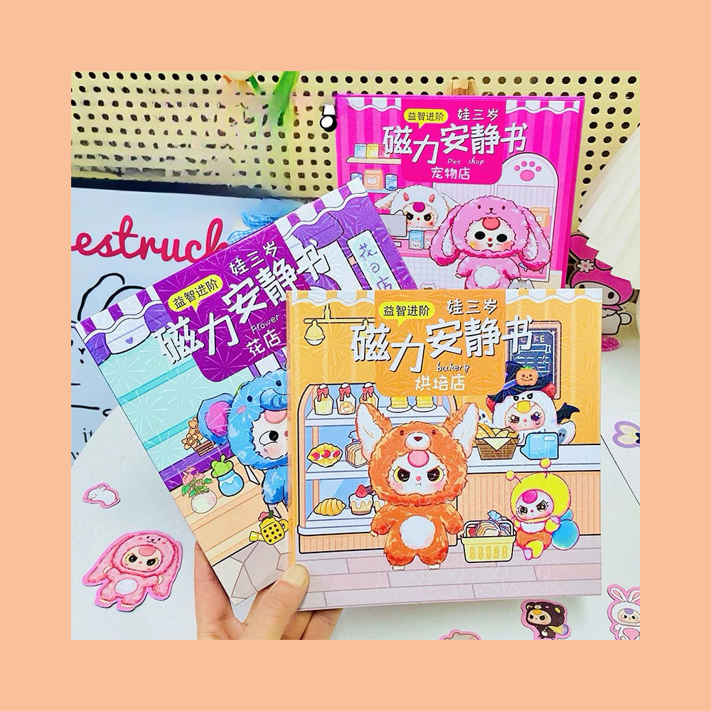 Sách sticker nam châm Babythree - 3 cuốn