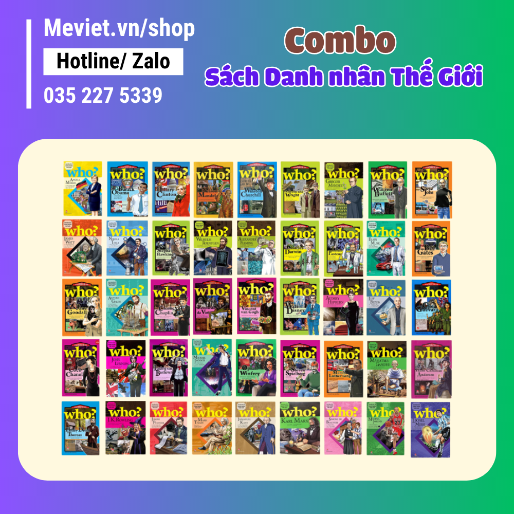 Combo Sách Danh nhân Thế giới