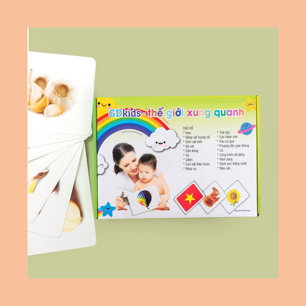 Thẻ Học Flashcard Glenn Doman GDkids - Bộ 100 Thẻ TGXQ