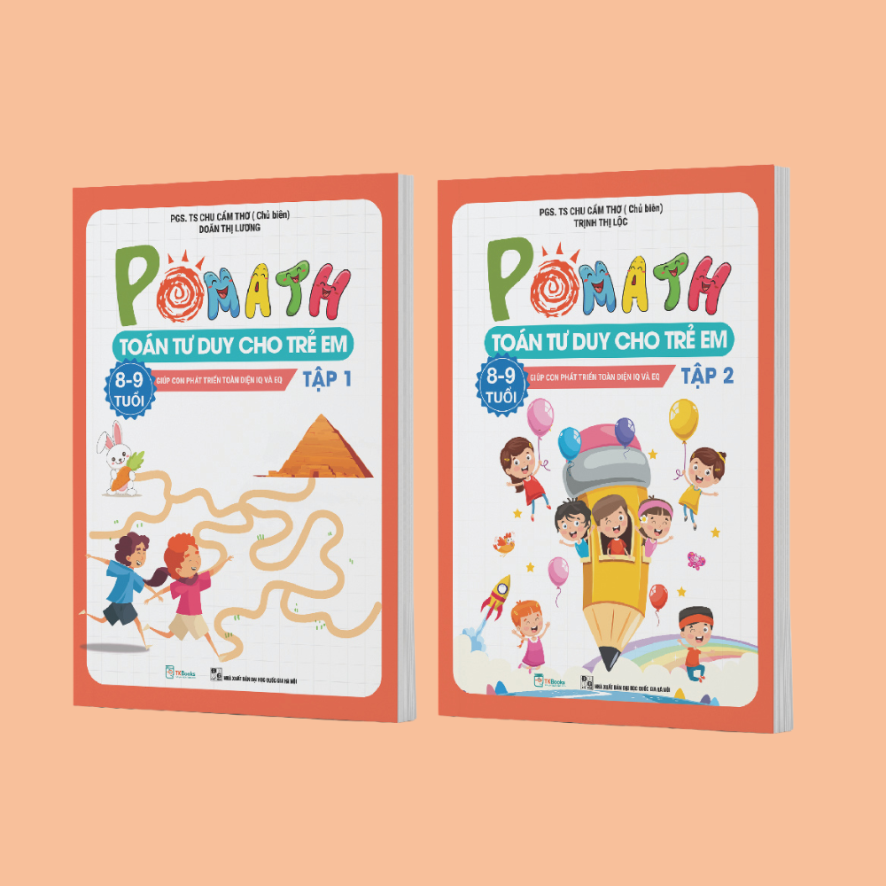 POMath – Toán tư duy cho trẻ em 8 – 9 tuổi (Tập 1 + 2)