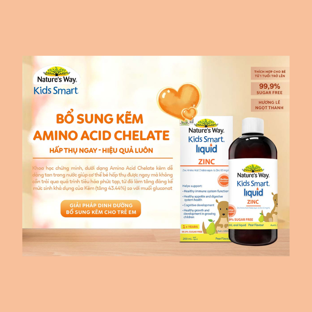 Nature’s Way Kids Smart Liquid ZinC – Bổ sung kẽm cho cơ thể