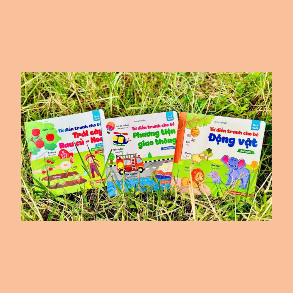 Combo 3 cuốn Từ Điển Tranh song Ngữ cho bé 