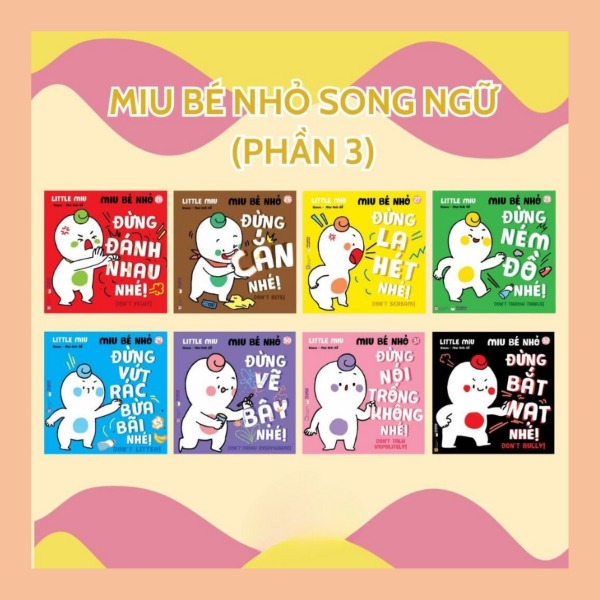 8 Cuốn Kỹ Năng Sống Miu Bé Nhỏ song ngữ P3