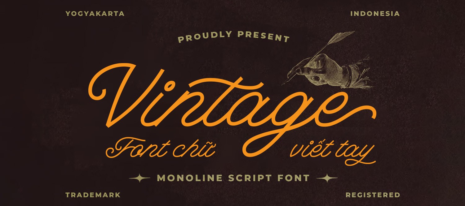 [Tải xuống] TOP 11+ font chữ viết tay phong cách vintage Việt hóa đẹp nhất năm 2025