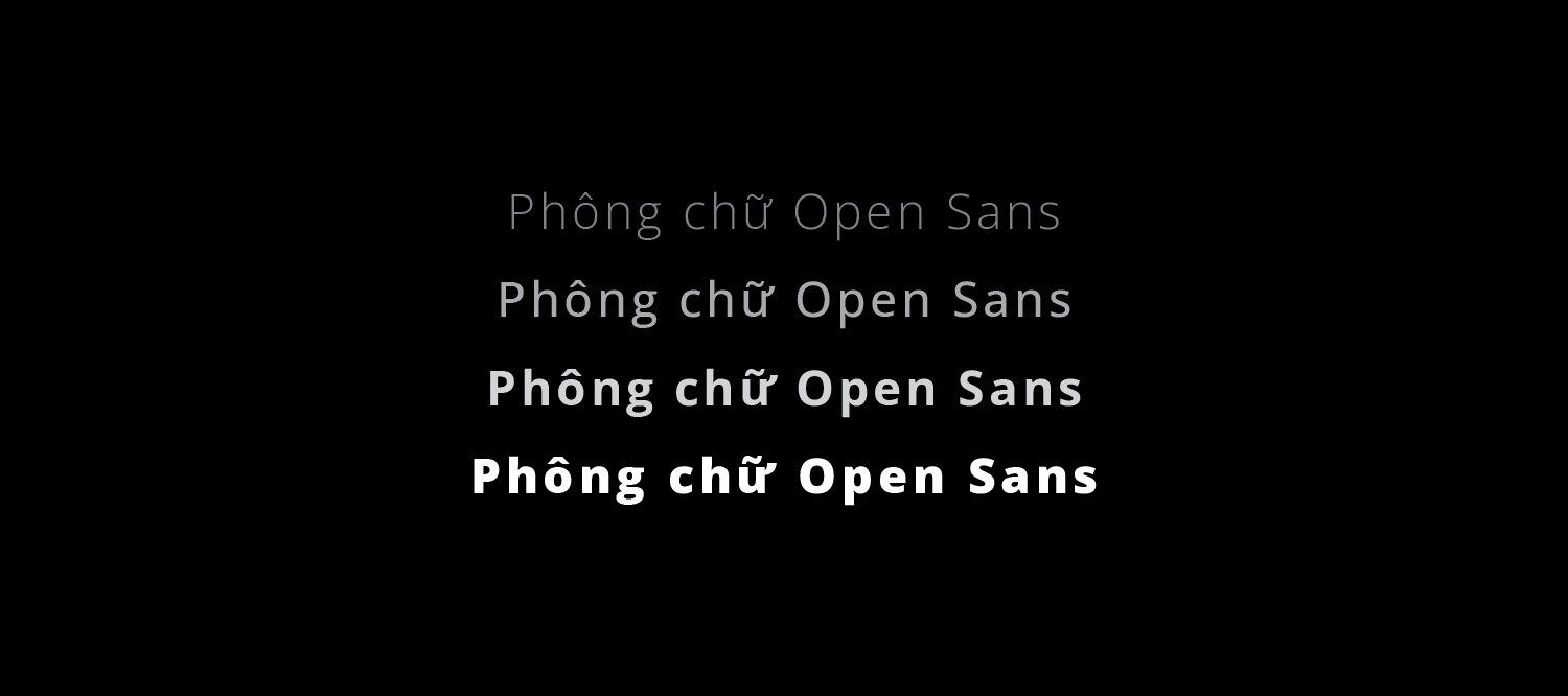 [Tải xuống] Full bộ 12 kiểu chữ tiếng Việt Open Sans Việt hóa