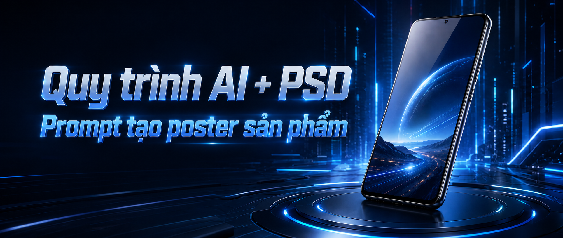 Quy trình AI + PSD: tạo poster sản phẩm nhanh từ prompt đến file chỉnh sửa