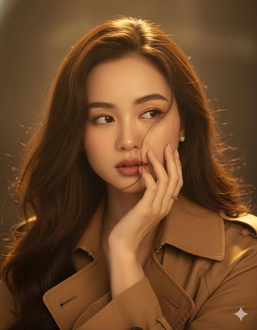 Chân Dung Cô Gái Với Vẻ Đẹp Sang Trọng - Prompt 3