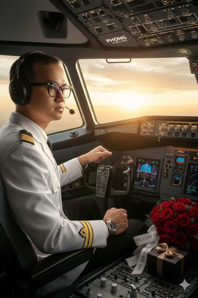 Prompt phi công lái máy bay