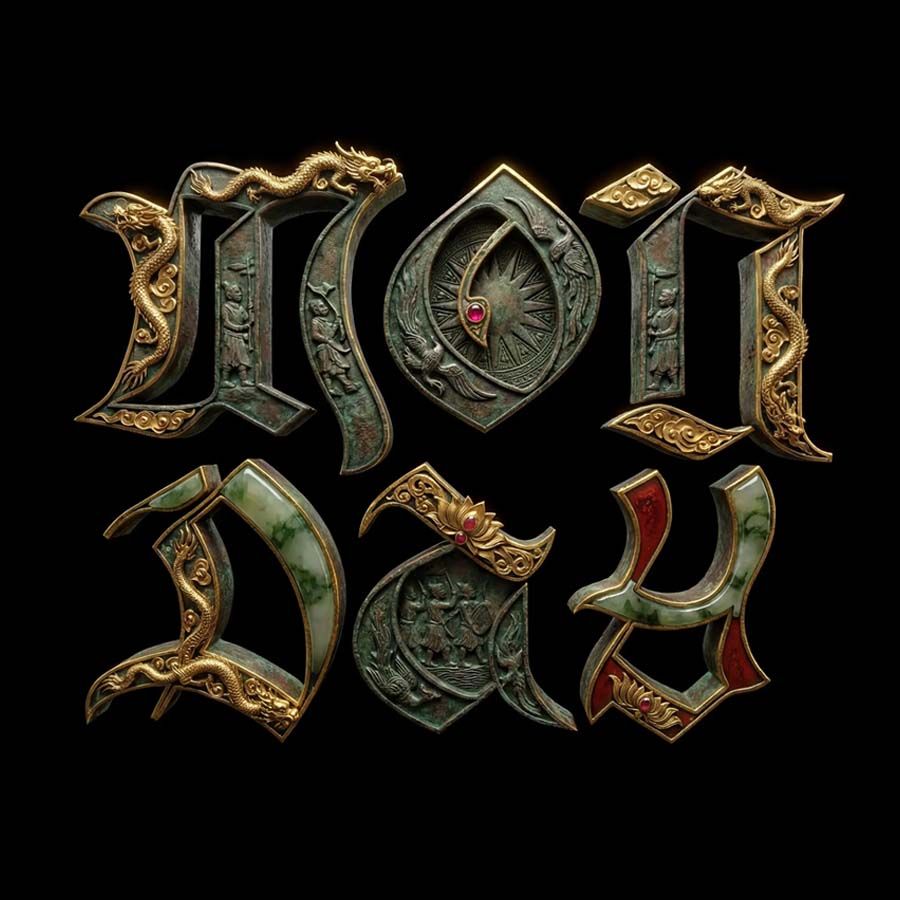 Prompt hiệu ứng chữ 3D - Mẫu số 3