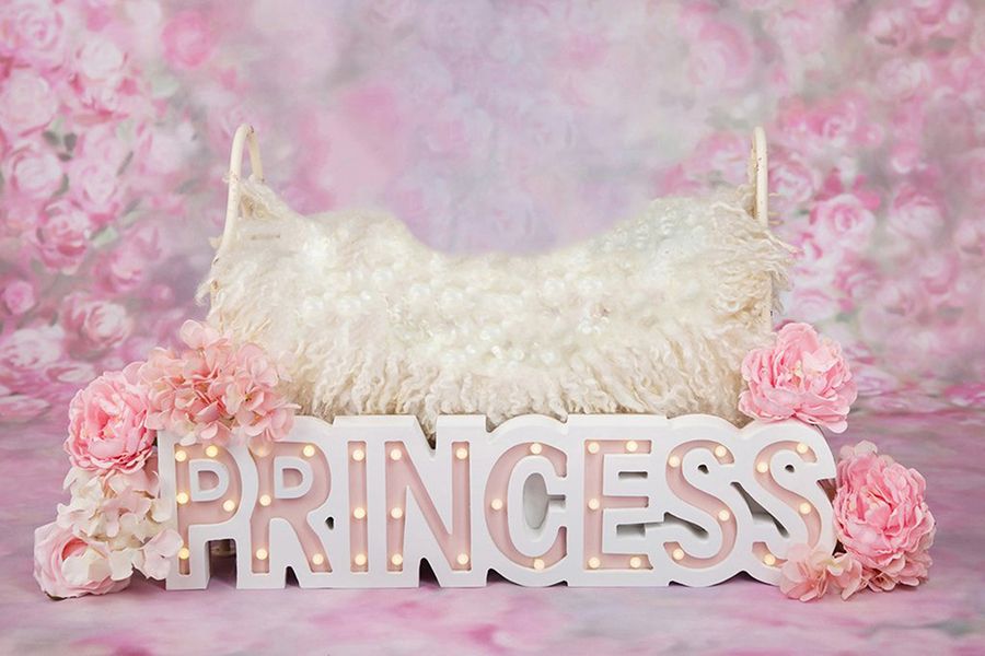 Background ghép ảnh ngày sinh nhật nền hồng