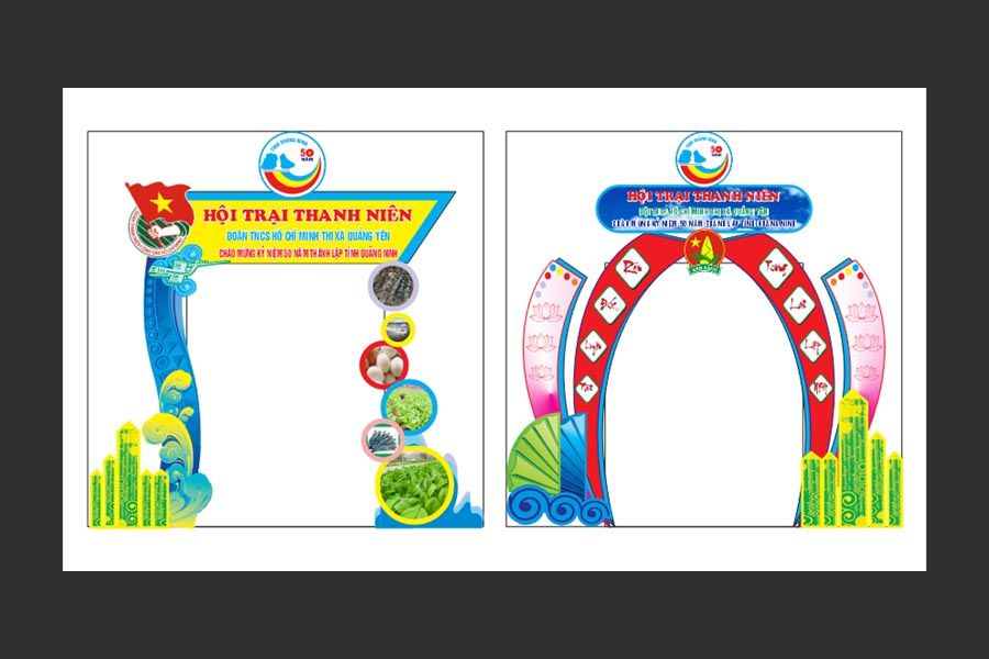 Tổng Hợp Mẫu Cổng Chào Hội Trại Thanh Niên Đẹp – Sáng Tạo & Đậm Dấu Ấn Địa Phương - File CDR
