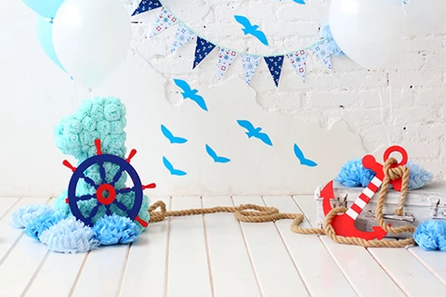 Background ghép ảnh cho bé chủ đề biển cả