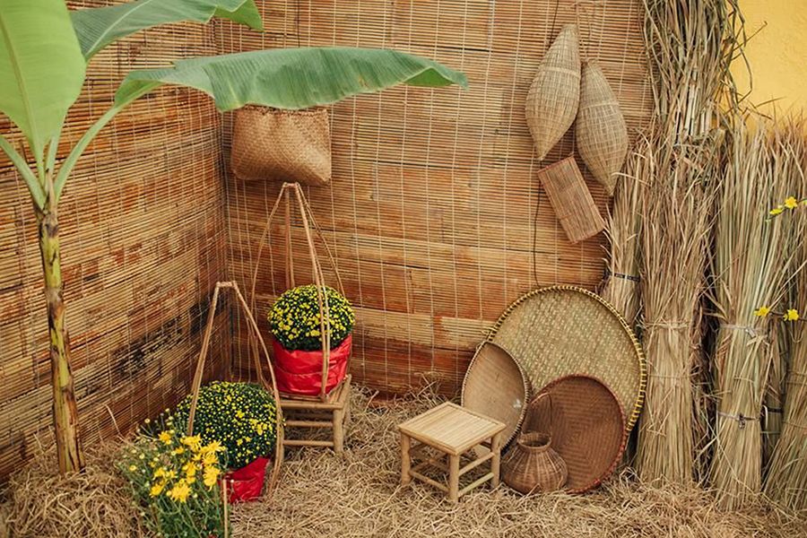 Background cảnh thôn quê mộc mạc JPG