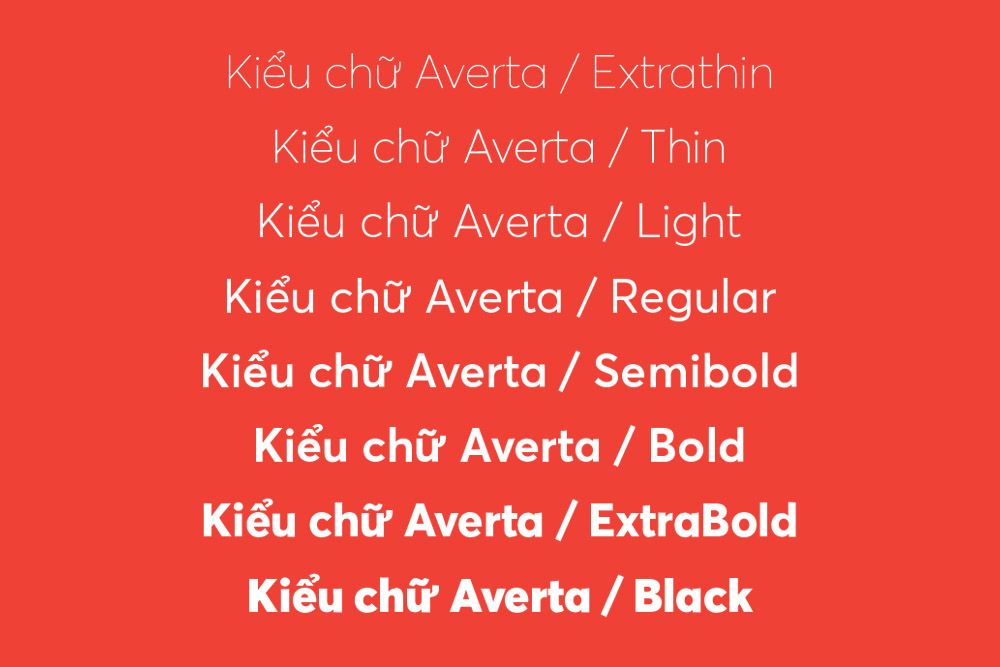 Averta chữ đứng