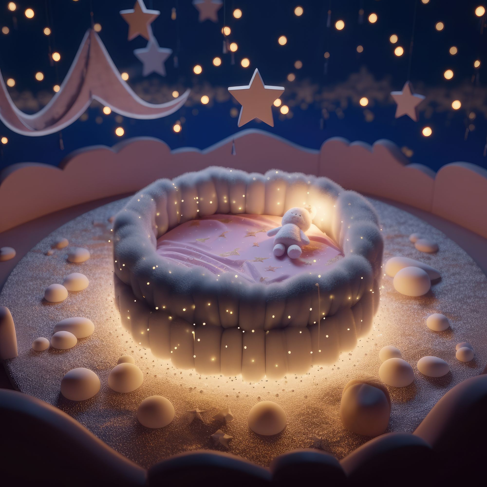 Background giường ngủ cho bé số 14