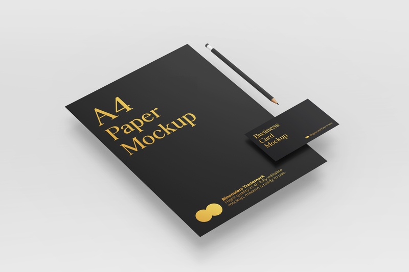 Mockup kẹp tài liệu giấy tờ mẫu số 40 PSD