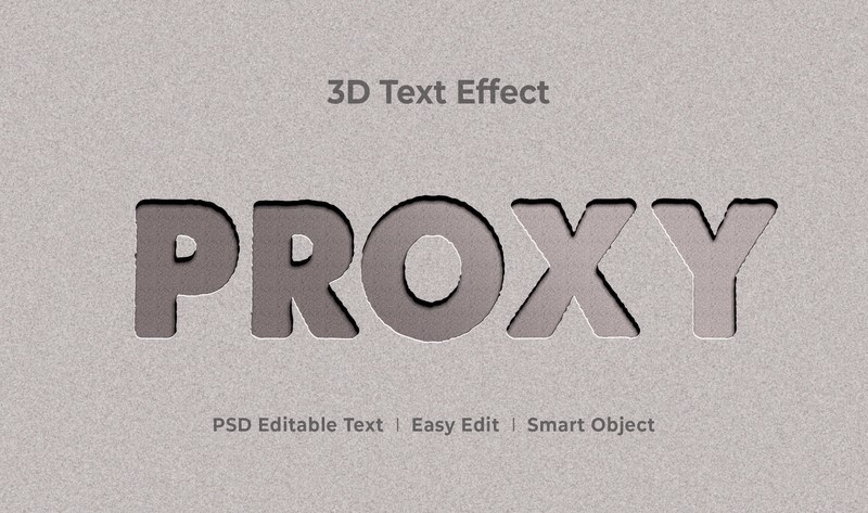 Hiệu ứng chữ 3D PSD chữ màu xám