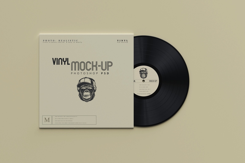 Mockup thiết kế bìa đĩa CD nền trắng xám PSD