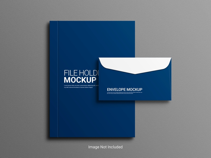 Mockup kẹp tài liệu giấy tờ mẫu số 18 PSD