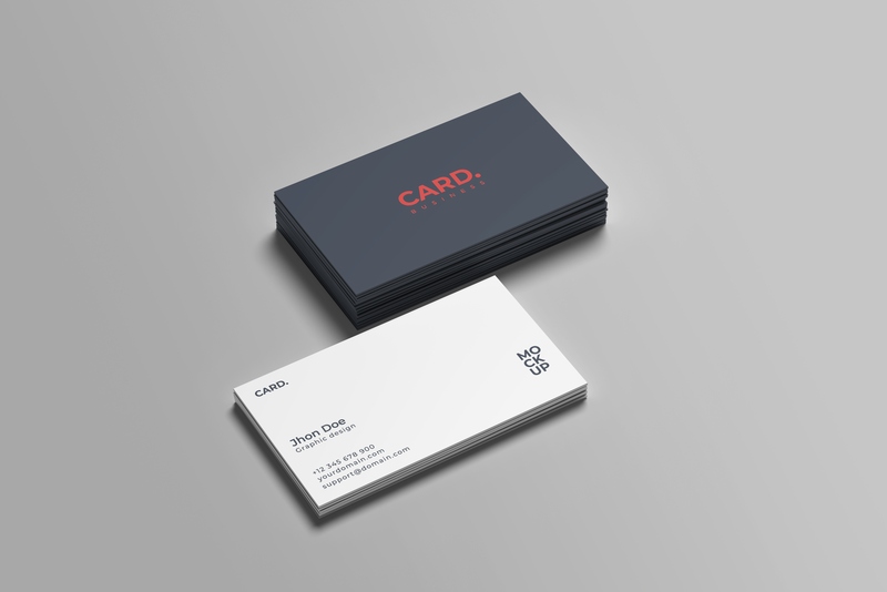 Mockup card visit, danh thiếp, thẻ nhân viên PSD