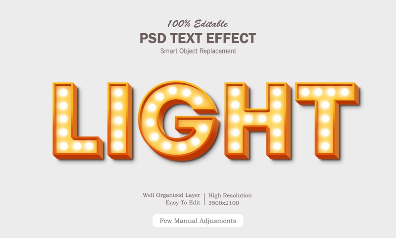 Hiệu ứng chữ 3D PSD cho Photoshop