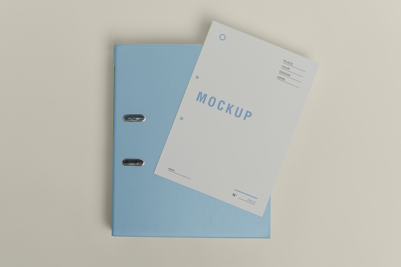 Mockup kẹp tài liệu giấy tờ mẫu số 44 PSD