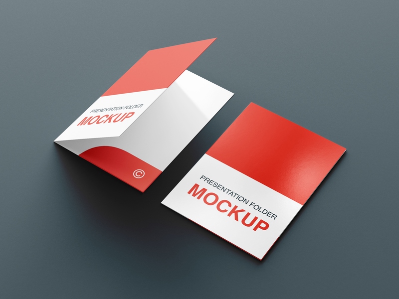 Mockup kẹp tài liệu giấy tờ mẫu số 54 PSD