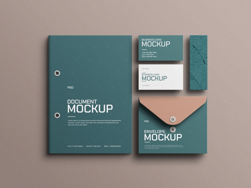 Mockup kẹp tài liệu giấy tờ mẫu số 66 PSD