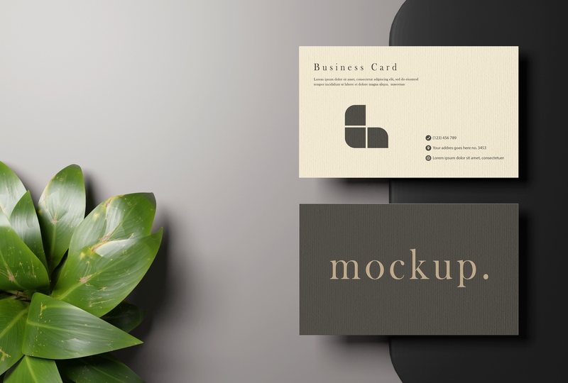 Mockup card visit, danh thiếp, thẻ nhân viên PSD