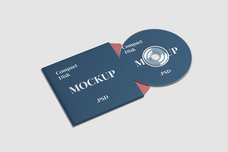 Mockup băng đĩa CD file PSD số 6