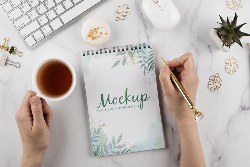 Mockup sổ tay, sổ nhật ký PSD