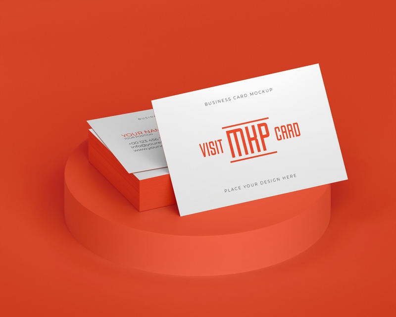 Mockup card visit, danh thiếp, thẻ nhân viên PSD 33